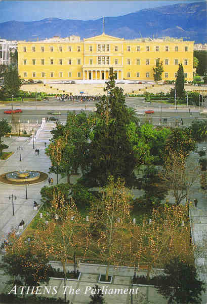 A 71 - GR�CIA ATENAS - O Parlamento - Ed. HAITALIS,13, ASTROUS STR.,13121 ATENAS, TEL.:210 5766883 - SD - Dim. 11x16,1 cm - Col. F�tima B�ia (2007)