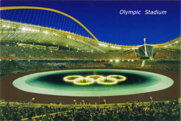 S/N - GR�CIA - Atenas - Est�dio Ol�mpico - Ed. ELLAS Printed in Greece - SD - Dim. 14,5x9,8 cm - Col. F�tima B�ia (2007)