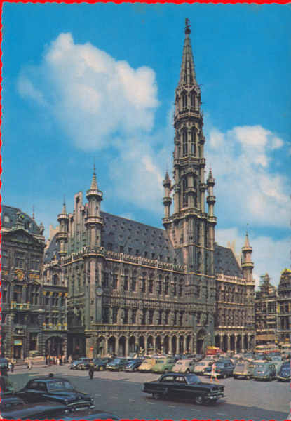 Serie 922-01 - Grand Place e C�mara - Edi��o Kruger - Dim. 14,5x10,1 cm - Col. A. Monge da Silva (c. 1967)