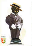 N� B25 - Manneken Pis vestido de Maurice Chevalier - Edi��o Delta, Bruxelas - Dim. 15x10,5 cm - Col. A. Monge da Silva (c.1970)