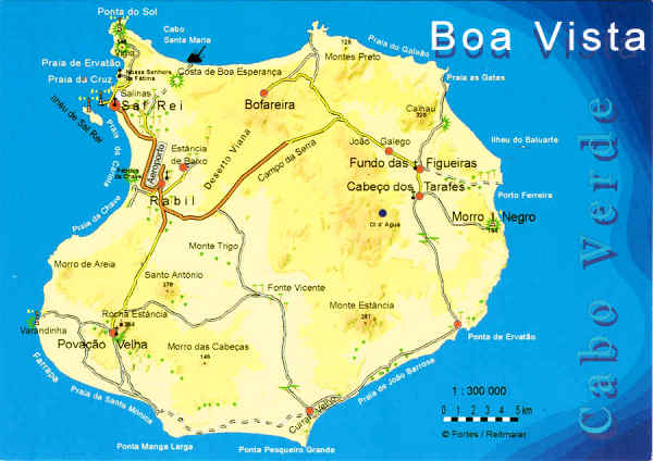 SN - Mapa - BV Ilha de Boa Vista Cabo Verde - Ed. PiLu Bela Vista - tel +238 2324267 - Cartografia: Dr. Pitt Reitmaier www.bela-vista.net - SD - Dim. 14,8x10,5 cm - Col. Manuel B�ia (2011)