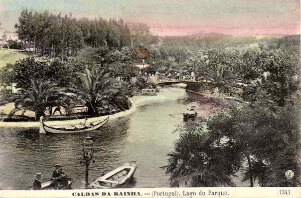 N� 1341 - Caldas da Rainha. Portugal - Lago do Parque - Editor F.A.Martins, Lisboa - Dim. 9x14 cm - Col. Miguel Chaby