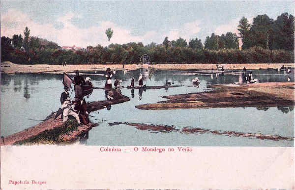 SN - O Mondego no Ver�o - Pap. Borges, Coimbra - Dim. 138x89 mm - Col. A. Monge da Silva (cerca de 1905)