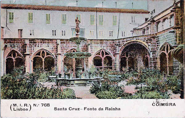N� 768 - Santa Cruz, Fonte da Rainha - Dim. 138x88 mm - Editor M.I.R., Lisboa - Usado em 1907 - Col. A. Monge da Silva (cerca de 1905)