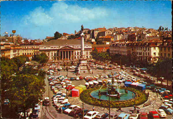 N� 224 - LISBOA (Portugal). Pra�a de D. Pedro IV (Rossio) - Col. Portugal Tur�stico - SD - Dim. 102x147 mm - Col. Gra�a Maia