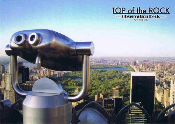 SN - NEW YORK City - The OBSERVATION DECK Top of the Rock - Ed. TM & Top of the Rock 2007 Photo by Michael England - Dim. 15,3x10,8 cm - Col. F�tima Manuela B�ia (2011)