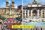 N� 605 - Roma, Vistas v�rias - Editor desc - Dim. 14,8x10,4 cm - SD - Col. Monge da Silva