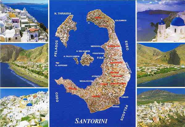 S 122 - Gr�cia. SANTORINI - Ed. I. MATHIOULAKIS & Co. 1. Andromedas str., 162 31 Vyronas Athens - Greece - tel. 210 7661351 - SD - Dim. 16,1x11,1 cm - Col. F�tima B�ia (2007)