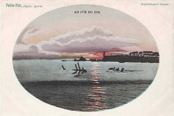 SN - Porto Pim na Horta - Registado "J.Goulart", Fayal, A�ores - Dim. 139x92 mm - Col. A. Monge da Silva (c. 1910)