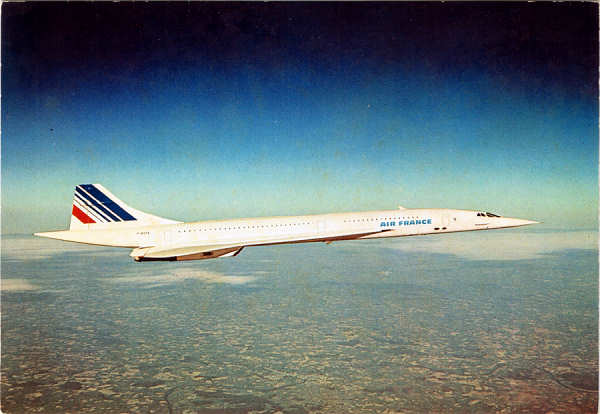 N.� 291 - �CONCORDE� Avion super-sonique, 100 passagers. Longueur 62,17 m - Vitesse: 2 300 Km/h Altitude de croisi�re: 16 � 19 000 m Rayon d'action: 6 500 km - Ed. P.I. - 87 bis, avenue de Wagram, Paris T�l. 924.78.58 - Imprim� en Italie PHOTO AIR FRANCE / AEROSPATIALE - SD - Dim. 14,8x10,3 cm - Col. Manuel B�ia