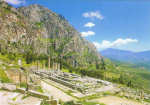 D 26 Gr�cia DELFOS. Vista do Templo de Apolo - Ed. "HANIBAL" desde 1957, 46, Kifissodotos Street Ano Petralona Tel-Fax: 210-3453941, Atenas 118 52 Gr�cia e-mail: hannekd@otenet.gr - SD - Dim. 16,7x11,7 cm - Col. F�tima B�ia (2007)