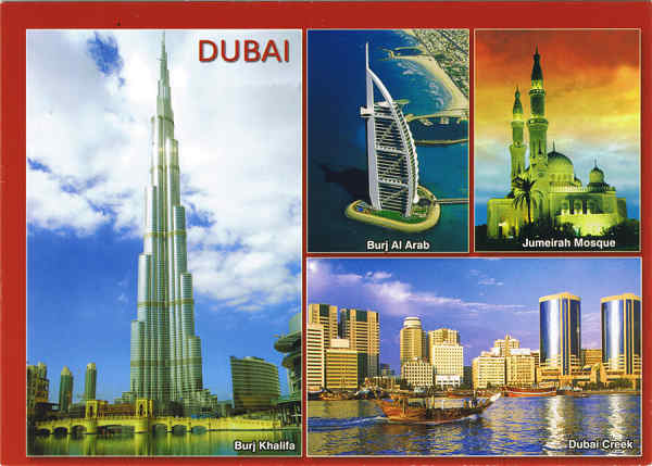 N� 7 - United Arab Emirates - The New Face of Dubai Burj Khalifa (Left) - Ed. Awni - Hadarah - P. O. Box 7822, DUBAI. Tel. (050) 6253986 - SD Dim. 16,8x12 cm - Col. F�tima M. B�ia (2012).