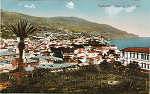N� 108 - Funchal, View ot the Town - Editor B.P., redi��o de 1907 - Dim. 140x93 mm - Usado em 24MAI1925 - Col. A. Monge da Silva