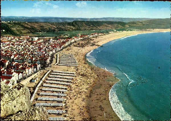 N� 755/196 - NAZARE - Vista do S�tio - Ed. Portugal Tur�stico - SD - Dim. 144x102 mm - Col. Gra�a Maia