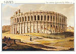 N� 2723 - Nimes, Circo Romano em gravura do S�c. XVIII - Editions du Boumian, M�naco - Dim. 14,9x10,6 cm - Col. Monge da Silva
