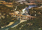 N� 30.21206 - Nimes, Vista a�rea do Aqueduto Romano - Edit St� PEC, Marseille - Dim. 14,8x10,4 cm - Adquirido em 1994 - Col. Monge da Silva