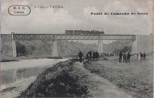 N.� 162 - Ponte de Caminho de Ferro - Edi��o M & R, Lisboa - Dim. 138x88 mm - Col. A.Monge da Silva (c. 1909)