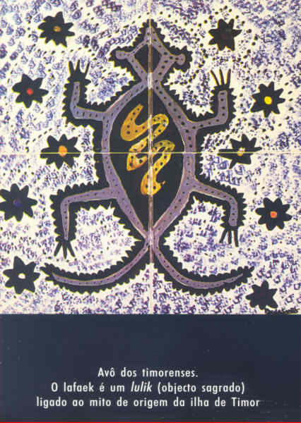 SN - Crocodilo (Lafaek). Painel de Azulejos de Paula Santos - Edi��o C.M.Lisboa, 2000 - Dim. 147x104 mm - Col. A. Monge da Silva