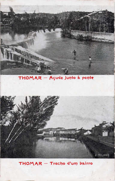 SN - A�ude junte � ponte e Trecho d�um bairro - Edi��o �A Trinacria� - Dim. 140x90 mm - Col. A. Monge da Silva (cerca de 1910)