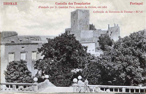 N� 16 - Castello dos Templ�rios - Collec��o da Havaneza de Thomar - Dim. 139x89 mm - Col. A. Monge da Silva (cerca de 1905)