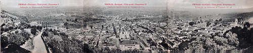 N� 21, 22 e 23 - Vista Geral, Panoramas I, II e II - Collec��o da Havaneza de Thomar - Dim. 418x89 mm - Col. A. Monge da Silva (cerca de 1905)