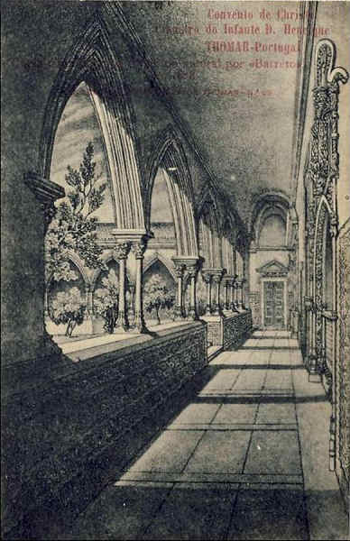 N� 29 - Convento de Christo, Claustro Infante d. Henrique - Collec��o da Havaneza de Thomar - Dim. 140x90 mm - Col. A. Monge da Silva (cerca de 1905)