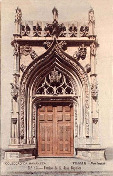 N� 13 - P�rtico de S�o Jo�o Baptista - Colec��o da Havaneza, Tomar - Dim. 137x89 mm - Col. A. Monge da Silva (1912)