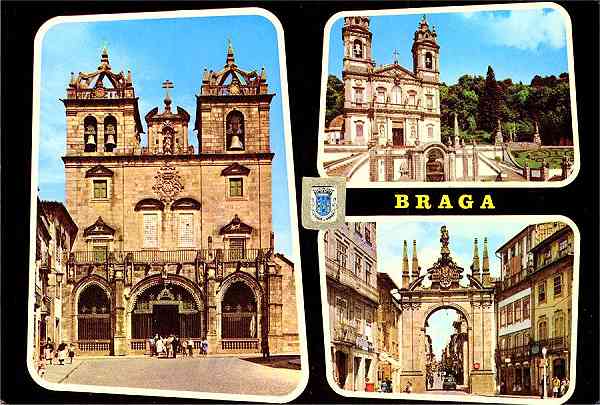 N� 700 - BRAGA (Portugal) - Igreja de S. Jo�odo Souto - Edi��o LIFER-Porto - S/D - Dimens�es: 14,8x10,1 cm. - Col. Gra�a Maia