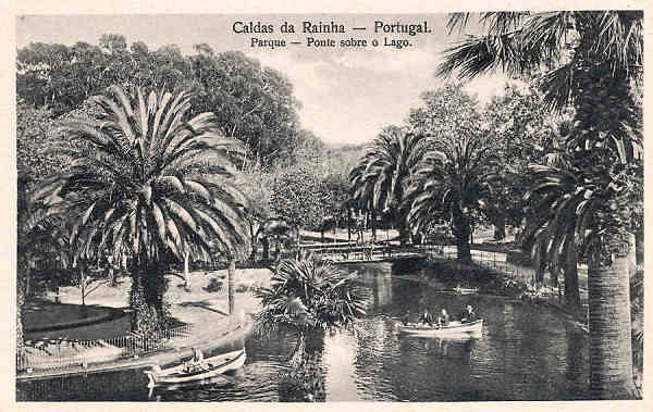 S/N - Caldas da Rainha-Portugal Ponte sobre o Lago - Editor Fernando Daniel de Sousa - Editado em 1927 - Dimens�es: 14x9 cm. - Col. Miguel Chaby