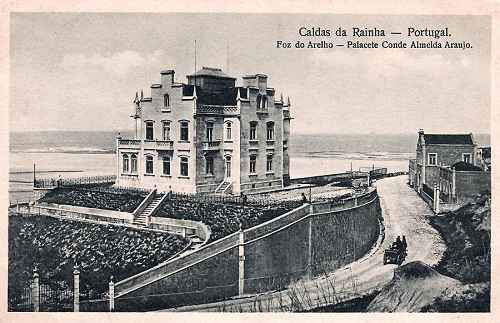 S/N - Caldas da Rainha - Portugal - Foz do Arelho - Palacete Conde Almeida Araujo - Edi��o Fernando Daniel de Sousa (cerca de 1910) - Dimens�es: 13,9x9,1 cm. - Col. Miguel Chaby.