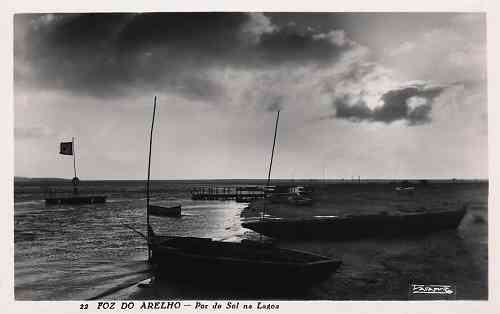 N.� 22 - Foz do Arelho - P�r do Sol na Lagoa - Edi��o Passaporte (Loty) - (circulado em 1960) - Dimens�es: 14x9 cm. - Col. Miguel Chaby.