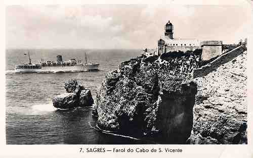 N.� 7 - Farol do Cabo S. Vicente - Ed. Jo�o Eug�nio Fernandes, Sagres - 1950 (?) - Dimens�es: 14,2x9,0 cm. Col. Miguel Chaby. 