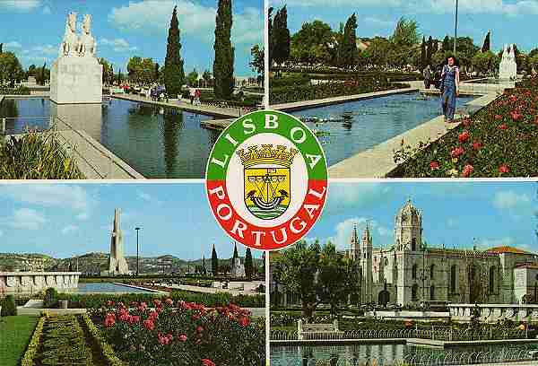 N.� 310 - Lisboa Trechos do Jardim de Bel�m - Ed. C. S. - Dimens�es 14,5X10 cm. - Col. M. F. Silva.