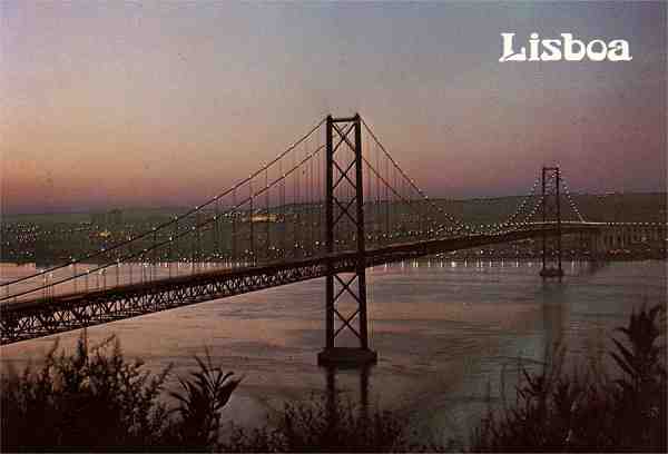 N.� 391 - Lisboa Ponte sobre o Tejo - Ed. C. S. - Dimens�es 14,5x10 cm. - Col. M�rio F. Silva.