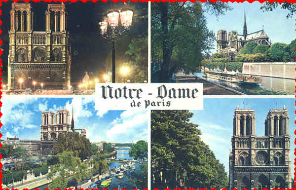 N� 1066 - Paris. A Catedral de Notre Dame (2) - Edit Andr� Laconte,Paris - Adquirido em 1968 - Dim. 13,7x8,7 cm - Col. Am�lcar Monge da Silva