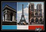 L'Arc de Triomphe; la Tour Eiffel; Notre-Dame - Photos X - Ed. Image' In Editions - CS 75101-0-0285 - Dimens�es: 14,8x10,4 cm. - Col. HJCO (1980).