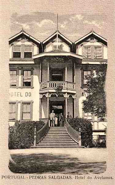 S/N - Pedras Salgadas - Hotel do Avelames - Sem indica��o do editor - S/D - Dimens�es: 8,6x13,8 cm. - Col. Aur�lio Dinis Marta.