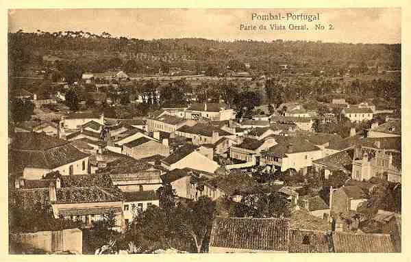 N.� 5847/15 - Pombal-Portugal: Parte da Vista Geral. N.� 2 - Edi��o de Jos� Luiz da Cunha & Irm�o, Sucessores - S/D - Dimens�es: 14x9 cm - Col. �nio C. Semedo.