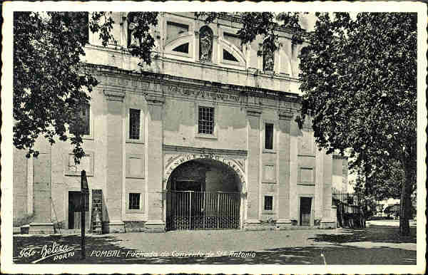 436639 - POMBAL. Fachada do Convento de Sto Ant�nio - Foto Beleza, Porto - Edi��o de Aires dos Santos Sota, Pombal - SD - Dim. 14,1x9,1 cm. - Col. �nio Semedo (Circulado em 1934).