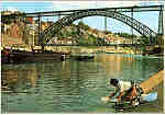 N.� 873 - PORTO Ponte D. Luis e rio Douro - Ed. Centro de Caridade Nossa Sr� do Perp�tuo Socorro, Porto - Dim 15x10,5 cm - Col. Mario Silva