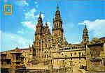 N.� 2 - SANTIAGO DE COMPOSTELA - Catedral. Fachada del Obradoiro (siglo XVIII) - Ed. DOMINGUEZ - MADRID POSTALES ESCUDO DE ORO Ediciones FISA - Piqu�,4-Barcelona - SD - Dim. 14,9x10,4 cm - Col. Manuel B�ia (1984)