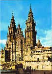 N.� 2.074 - SANTIAGO DE COMPOSTELA - Catedral, Fachada del Obradoiro. Siglo XVIII - Ediciones ARRIBAS CASA FUNDADA EN 1905- Zaragoza - SD - Dim. 10,5x15 cm - Col. Manuel B�ia (1974)