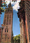 N � 22 - Sevilha, La Giralda (2) - Ed. Dominguez, Madrid - SD - Circulado em 1966 - Dim. 14,9x10,2 cm - Col. Am�lcar Monge da Silva