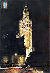 N.� 26 - Sevilha, La Giralda, vista nocturna - Editor Dominguez, Madrid. - SD - 15,0x10,4 cm - Col. Am�lcar Monge da Silva