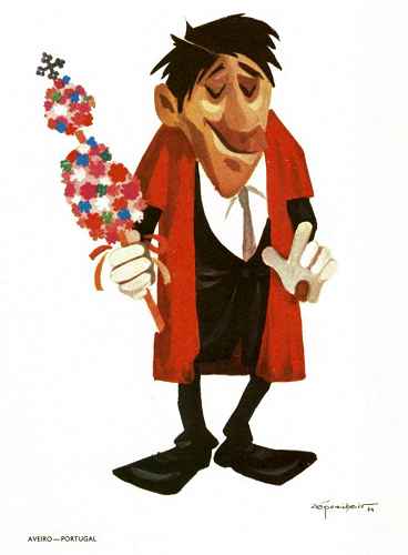 N.� 10 - Mordomo - Edi��o da Comiss�o Municipal de Turismo de Aveiro - Col. Z� Penicheiro 1974 - Dimens�es: 10,4x15 cm - Col. HJCO.