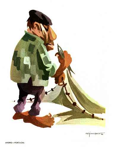 N.� 11 - Pescador de S. Jacinto - Edi��o da Comiss�o Municipal de Turismo de Aveiro - Col. Z� Penicheiro 1974 - Dimens�es: 10,4x15 cm - Col. HJCO.