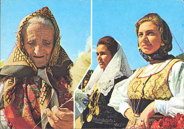 N.� 483 - MINHO PORTUGAL. Fiandeira de linho de P�rre. Festa do traje - Edi��o Centro de Caridade "Nossa Senhora do Perp�tuo Socorro", PORTO - S/D - Dimens�es: 14,9x10,1 cm. - Col. F�tima B�ia.