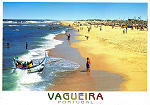 Ref� 73, VAGUEIRA (VAGOS), Arte da x�vega. Chegada do barco do mar, Costa de Prata, Aveiro Portugal, Ed. GRAFIPOST, Tel. 214961155, SD, Dim. 150x105 mm, Col. Nela d'Almeida. Cfr n� 7.