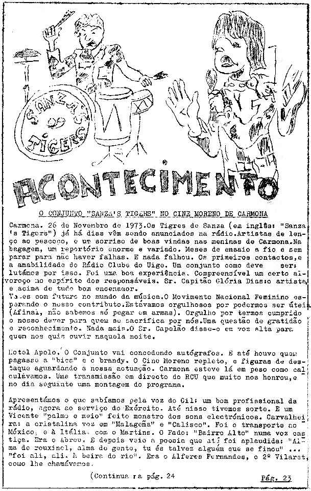 Clicar no meio da p�gina para virar.