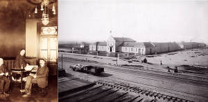 Grupo fundador e f�brica de Espinho na d�cada de 1910. Clicar para ampliar.